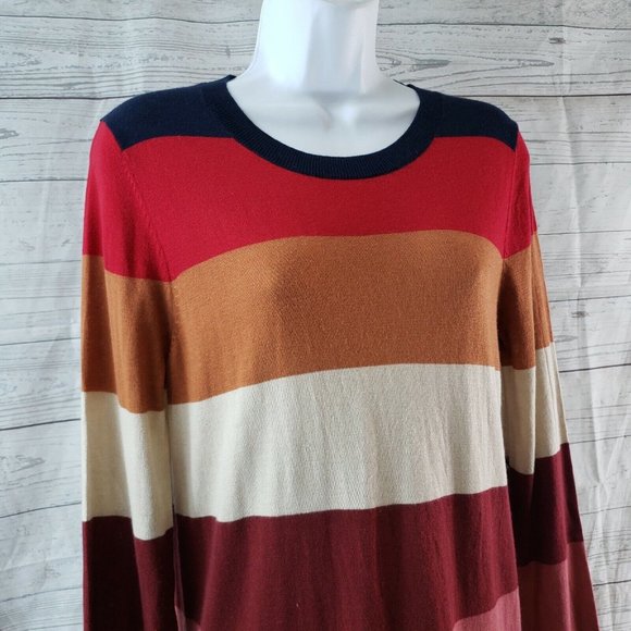 Splendid Womens Maternity Sweater Sz Small Multicolor Striped Long Sleeve - Picture 2 of 6